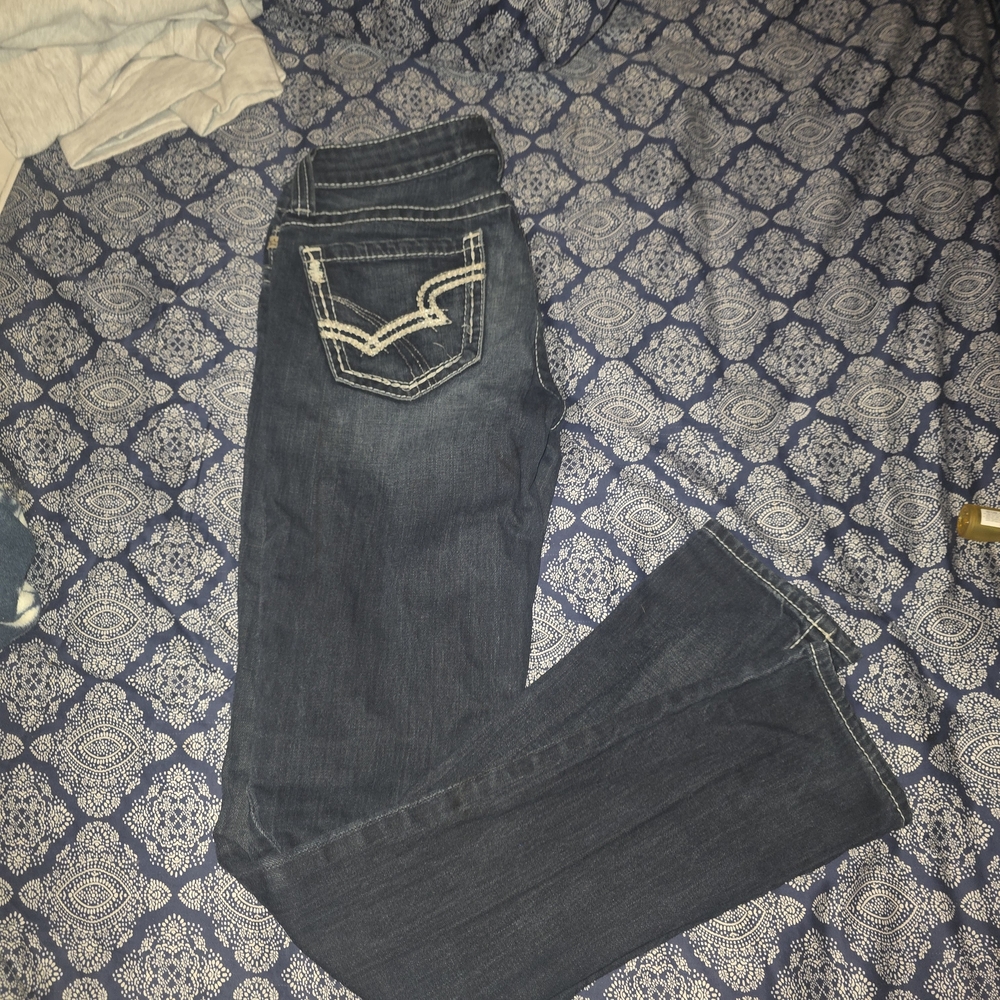 Women's Boot Cut Jeans - Dark Blue